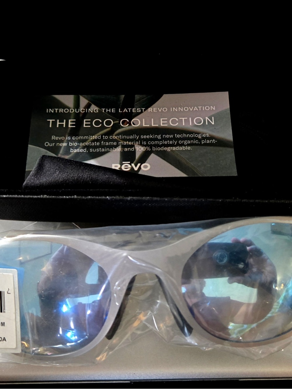 Revo Sunglasses - Satin Chrome Frame with Blue Mirror Lenses